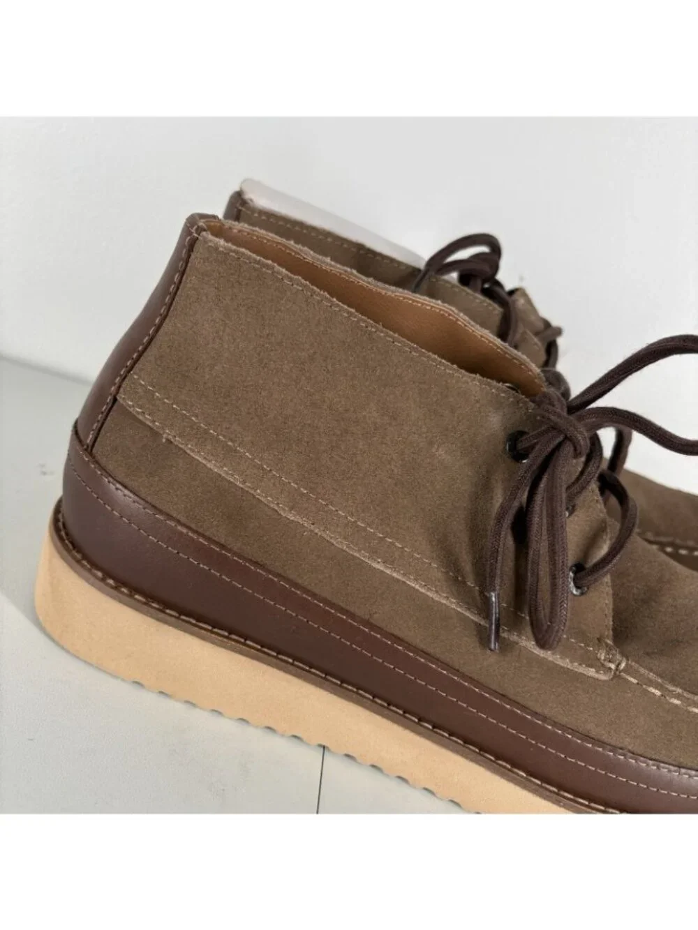 Dockers Men 10.5M Taupe Brown Supreme Comfort Moc Toe Calgary Chukka Boots NWB
